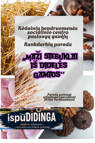 Į parodą kviečiantis plakatas