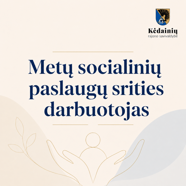 Plaklatas "Metų socialinio darbuotojo rinkimai"